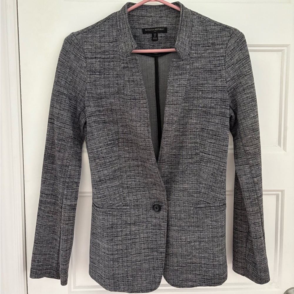 Banana Republic Gray Blazer Modern Fit Suit Jacket